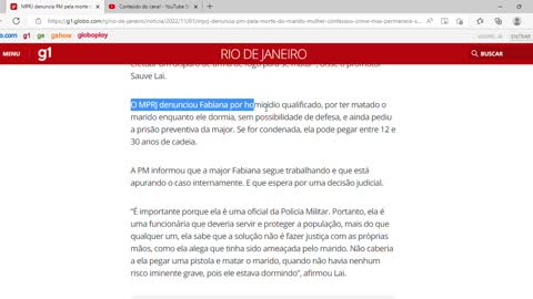 MPRJ denuncia PM pela morte do marido; mulher confessou crime, mas permanece solta