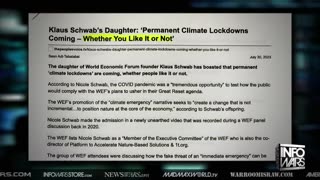 Klaus Schwab's Daughter Wants You To Lock Down For Climate Change