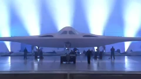 Air Force reveals the B-21 Raider intercontinental strategic bomber, produced by Northrop Grumman.