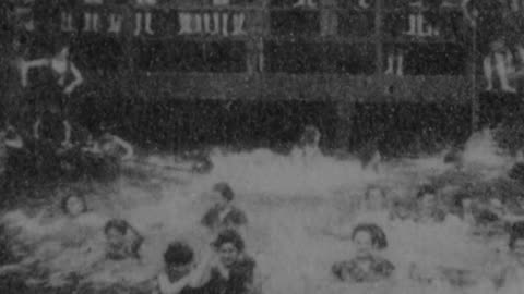 Ladies Day At Public Baths (1902 Original Black & White Film)