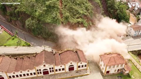 Landslide Destroys Historic Mansion in Ouro Preto, Brazil