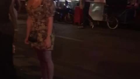 Drinking cocktails on streets of Bangkok