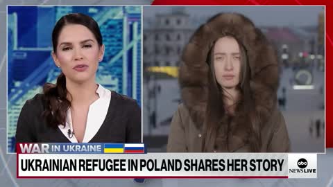Ukrainian refugee in Poland shares her story of fleeing the war