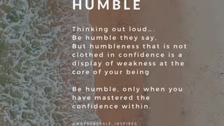 Humble - Thinking out loud - spoken word poem by keroy king