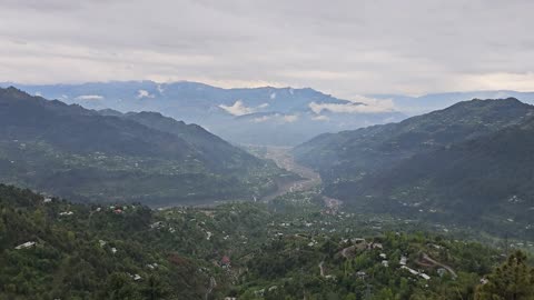 City view of stunning city Bagh city in Kashmir