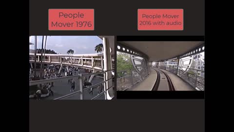 2016 Disney World Peoplemover side by side with 1976