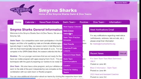Volunteer Position Signup for Swim Meets in Swimtopia