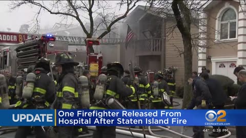 Firefighter seriously injured in Staten Island blaze released from hospital
