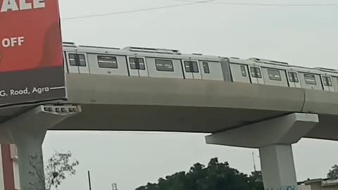 Agra Metro first time run in track