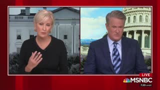 Joe shrugs Mika off on Trump hug