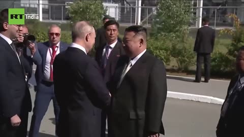 Vladimir Putin and Kim Jong Un meet at the Vostochny Cosmodrome in the Russian Far East