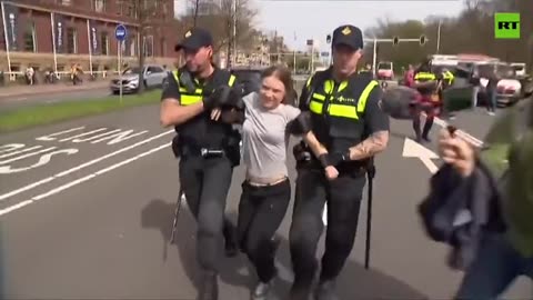 Greta Thunberg detained by police in Netherlands 🤣