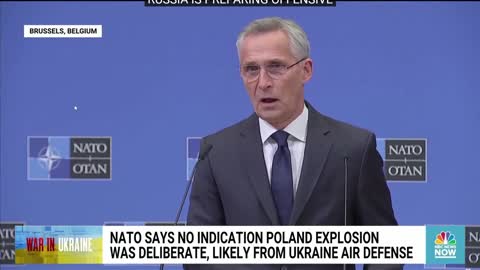 NATO SAYS NO INDICATION POLAND EXPLOSION WAS DELIBERATE, LIKELY FROM UKRAINE AIR DEFENSE