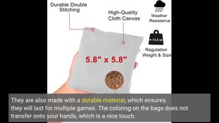 Read Full Review: JMEXSUSS Weather Resistant Standard Cornhole Bags, Set of 8 Regulation Profes...