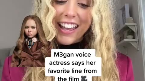 #M3gan voice actress says her favorite line from the film
