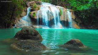 Peaceful meditation with waterfall Sounds