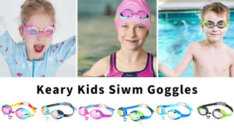 Keary Kids Swim Goggles for Toddler Kids Youth