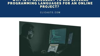 🔎 WHY IS IT NECESSARY TO MIX SEVERAL PROGRAMMING LANGUAGES FOR AN ONLINE PROJECT?