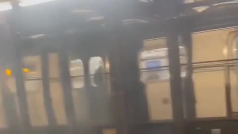 Subway Train Ran Over a Bike in NYC