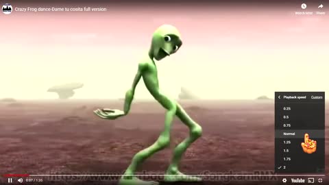 Crazy Frog dance Dame tu cosita speeding up and down (funny🤣)