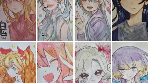 Anime arts on paper combine first and second part special by Gendis Pusparini Diandri