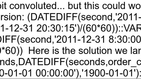 Format number of seconds as interval HHMMSS in Redshift