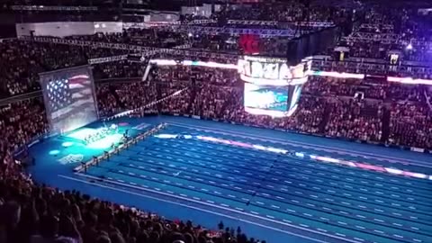 U.S. Swimming fans instantly unite to sing the National