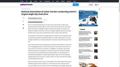 National Association of Letter Carriers Food Drive in Dallas, TX on May 13, 2023