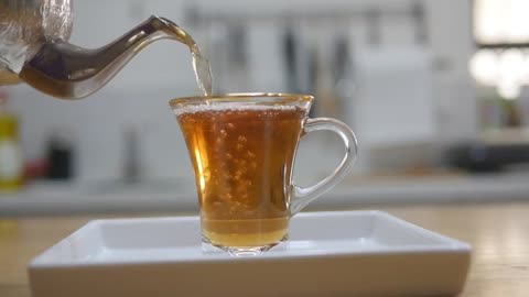 Hot tea in kettle lovely satisfy video