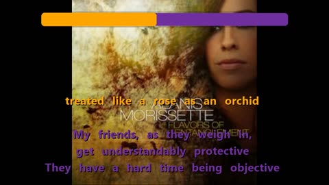 Alanis Morissette - Orchid {transparent dangling carrots karaoke}