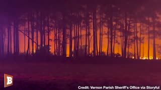 Firefighters Take on Louisiana WILDFIRES Turning the Sky Red