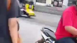 Crossing the street in the Philippines