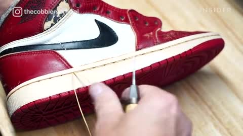 How 1985 Chicago Air Jordan 1s Are Professionally Resoled Refurbished