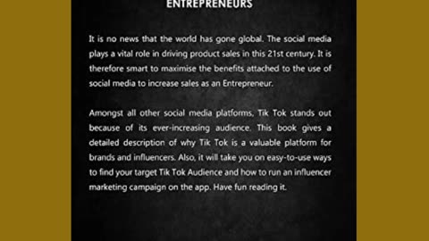Tik Tok Marketing for Entrepreneurs
