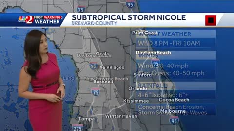 23_Tracking subtropical storm Nicole Monday 6 pm