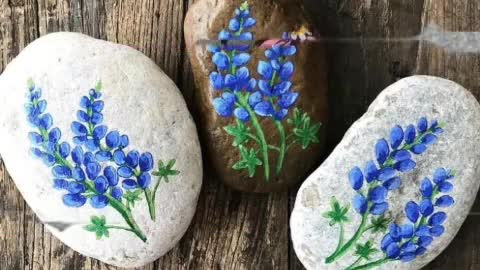 Elegant And Adorable door painting on rock and stone