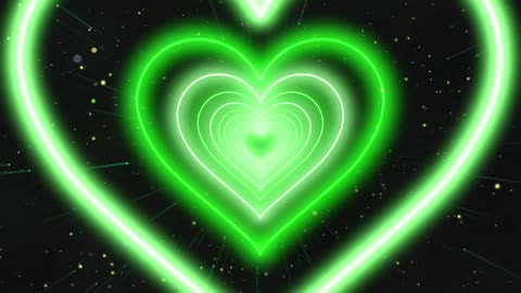 919. Heart Video Background💚Green Heart Heart