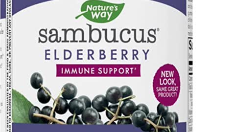 Nature's Way Sambucus Elderberry Gummies with Vitamin C and Zinc for Adult