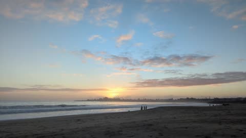 Short Beach Walk at Sunset
