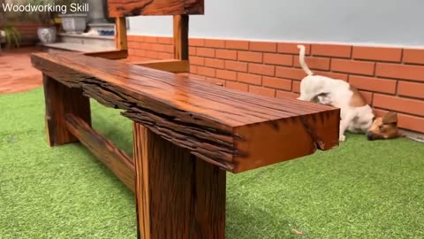 Build a bench from cled wood