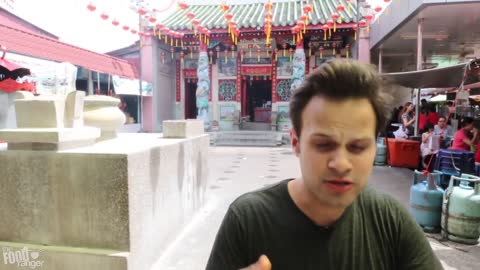Eating At A Remote Temple Outside of Penang, Malaysia