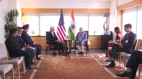 PM Modi meets Prof. Nassim Nicholas Taleb & Prof. Robert Thurman in New York City