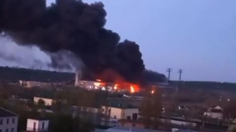After Night Strikes in the Kiev Region, the Trypillya Thermal Power Plant is on Fire