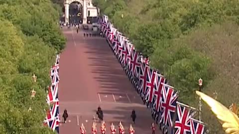 Princes walk behind Queen's coffin 25 years after Diana