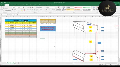 How to Calculate PSC Girder Quantity - Girder Material Estimate Girder Quantity in 5 Seconds Excel