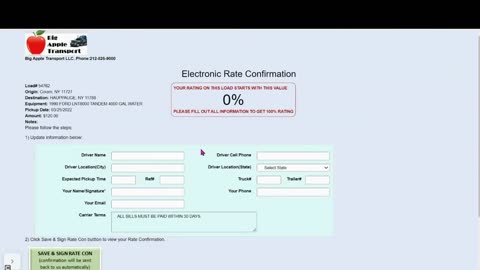 Send Electronic Rate Confirmations with Electronic Signature Options