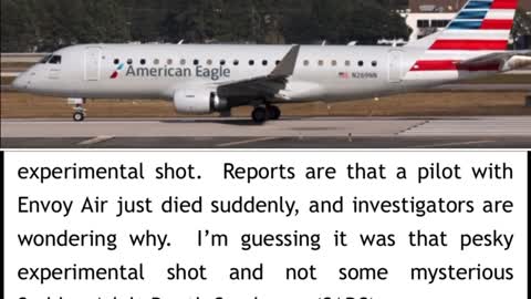 Envoy Air Pilot Dies "Suddenly"
