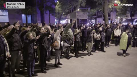 Watch: Spanish far-right group hold demonstration in Madrid