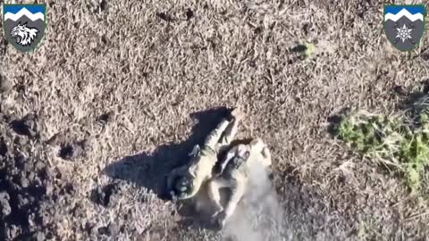 Ukrainian Drones Drop Bombs On Russian Troops On The Battlefield