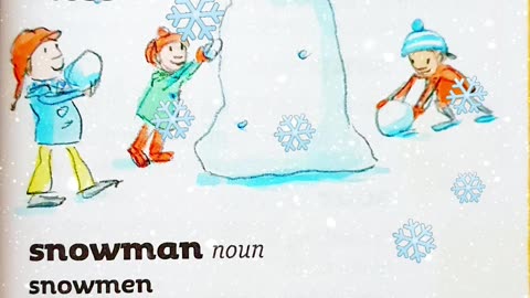 Snowman word of the Day by a 4-year-old |Collins First School Dictionary | #snowman How to pronounce